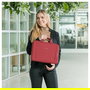 DICOTA Eco Slim Case BASE Maletín 14.1" con Asa y Tirante, Fabricado con Materiales Reciclados, Rojo