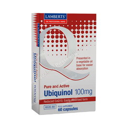 LAMBERTS Ubiquinol 100Mg 60 Cápsulas - Forma Activa de Coenzima Q10 para Energía Celular y Protección Antioxidante