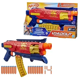 Nerf HASG17594N0 Lanzador Shadowspeed Recon, Almacenamiento para 14 Dardos Nerf N1, Tambor Giratorio de 6 Dardos, Juego Incluido