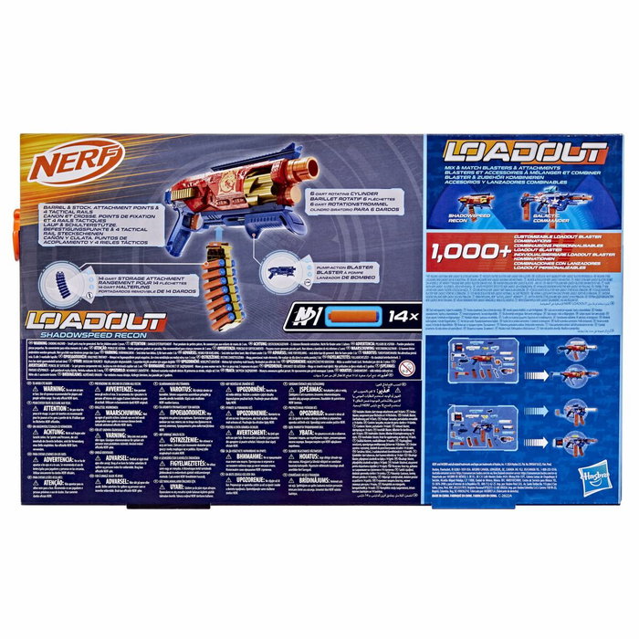 Hasbro Nerf Loadout Shadowspeed Recon con capacidad de 14 dardos Hasbro Nerf Loadout Shadowspeed Recon con capacidad de 14 dardos