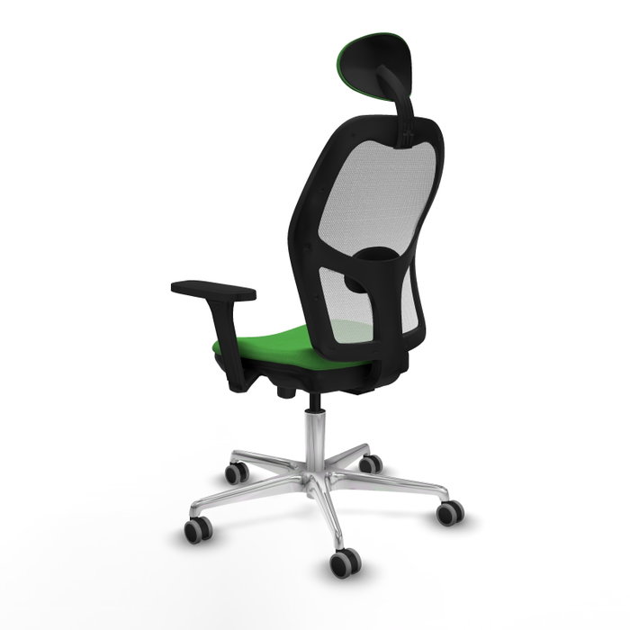 PIQUERAS Y CRESPO Silla de oficina Jorquera con mecanismo Sincro/Traslack, Verde y Blanco