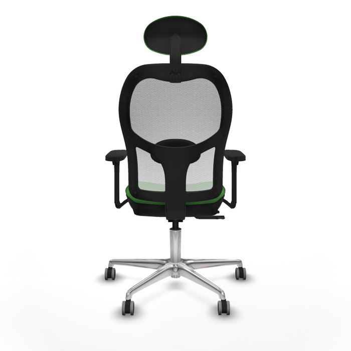 PIQUERAS Y CRESPO Silla de oficina Jorquera con mecanismo Sincro/Traslack, Verde y Blanco