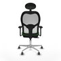 PIQUERAS Y CRESPO Silla de oficina Jorquera con mecanismo Sincro/Traslack, Verde y Blanco