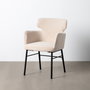 Silla Crema Tejido-Metal Salón 59,50 X 62,50 X 86 cm (Set de 2)