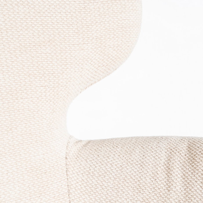 Silla Crema Tejido-Metal Salón 59,50 X 62,50 X 86 cm (Set de 2)