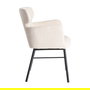 Silla Crema Tejido-Metal Salón 59,50 X 62,50 X 86 cm (Set de 2)