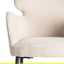 Silla Crema Tejido-Metal Salón 59,50 X 62,50 X 86 cm (Set de 2)