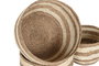 DKD Home Decor Set de 6 Cestas de Fibra Natural y Crema 53x53x43 cm