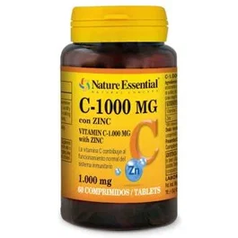 NATURE ESSENTIAL Vitamina C 1000Mg+Zinc 60Comp. Contribuye al Sistema Inmune