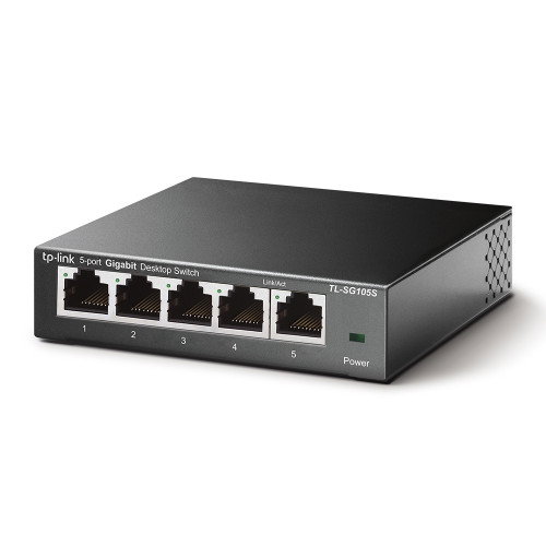 TP-Link TL-SG105S Switch de 5 puertos Gigabit Ethernet No administrado Negro