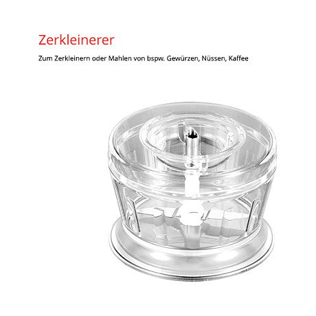 UNOLD Stabmixer ESGE-Zauberstab M 200 Batidora de Inmersión Cromo 200W con Picador y Base