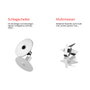 UNOLD Stabmixer ESGE-Zauberstab M 200 Batidora de Inmersión Cromo 200W con Picador y Base