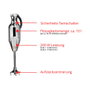 UNOLD Stabmixer ESGE-Zauberstab M 200 Batidora de Inmersión Cromo 200W con Picador y Base