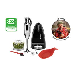UNOLD Stabmixer ESGE-Zauberstab M 200 Batidora de Inmersión Cromo 200W con Picador y Base