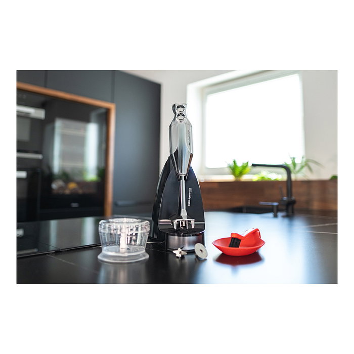 UNOLD Stabmixer ESGE-Zauberstab M 200 Batidora de Inmersión Cromo 200W con Picador y Base