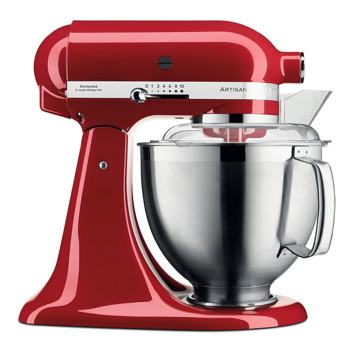 KitchenAid 5KSM185PSEER Robot de Cocina Artisan con Bol de 4,8L, Rojo Metalizado, Batir, Amasar y Mezclar KitchenAid 5KSM185PSEER Robot de Cocina Artisan con Bol de 4,8L, Rojo Metalizado, Batir, Amasar y Mezclar