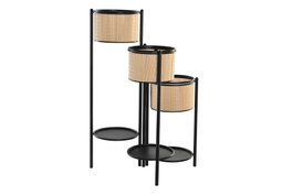 DKD Home Decor Macetero Bambú y Metal Natural 40x40x70,5 cm