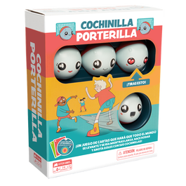 Elan Lee Juego de Mesa Cochinilla Porterilla | 52 Cartas, 4 Cochinillas Blanditas y Discos | Juego Familiar para Niños desde 4 años por Creador de Exploding Kittens