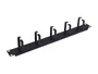 Equip Panel organizador de cables 1U Negro con guías metálicas