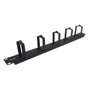 Equip Panel organizador de cables 1U Negro con guías metálicas