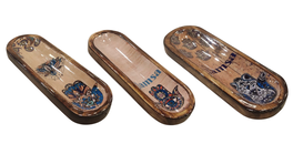 DKD Home Decor Bandeja Vacia Bolsillos Mango HAMS Surtido de 3