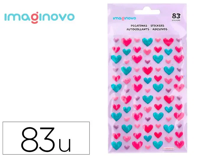 Imaginovo Pegatinas Corazones Magic Dreams con Relieve 190x105 mm Imaginovo Pegatinas Corazones Magic Dreams con Relieve 190x105 mm