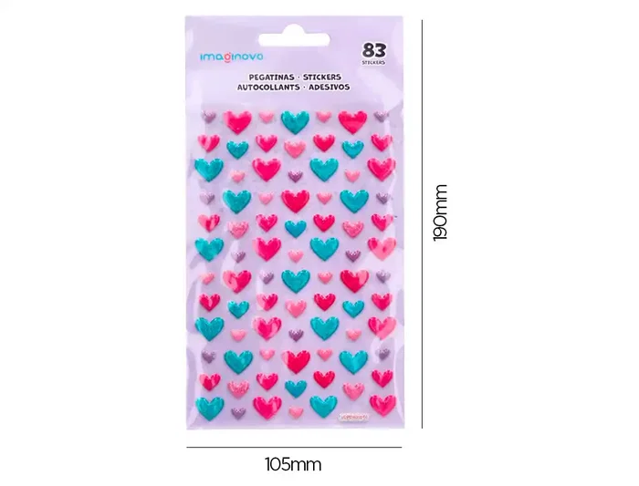 Imaginovo Pegatinas Corazones Magic Dreams con Relieve 190x105 mm Imaginovo Pegatinas Corazones Magic Dreams con Relieve 190x105 mm