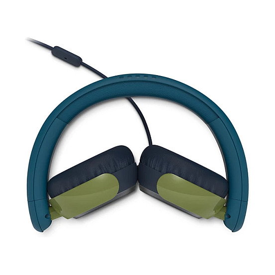 Philips TAK2000CT/00 Auriculares On-Ear Supraaurales para Niños (Serie 2000) - Azul, Verde, Gris, Conexión Alámbrica USB-C y 3.5 mm, Reducción de Ruido, 20-20000 Hz, Plegables