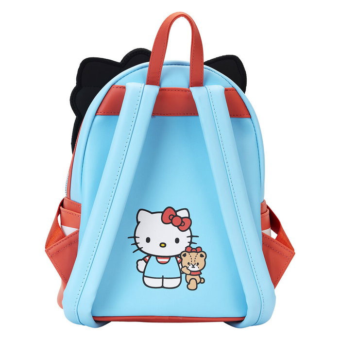 Loungefly Hello Kitty and Bear Mochila 26cm Piel Vegana Bordada y Estampada con Tirantes Ajustables