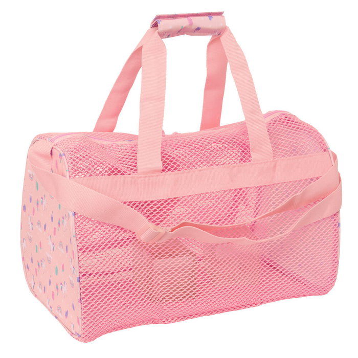 SAFTA - Bolsa de Playa Anti Arena con Diseño Unicornio, Asa de Mano y Bandolera Ajustable, 47x26x27cm