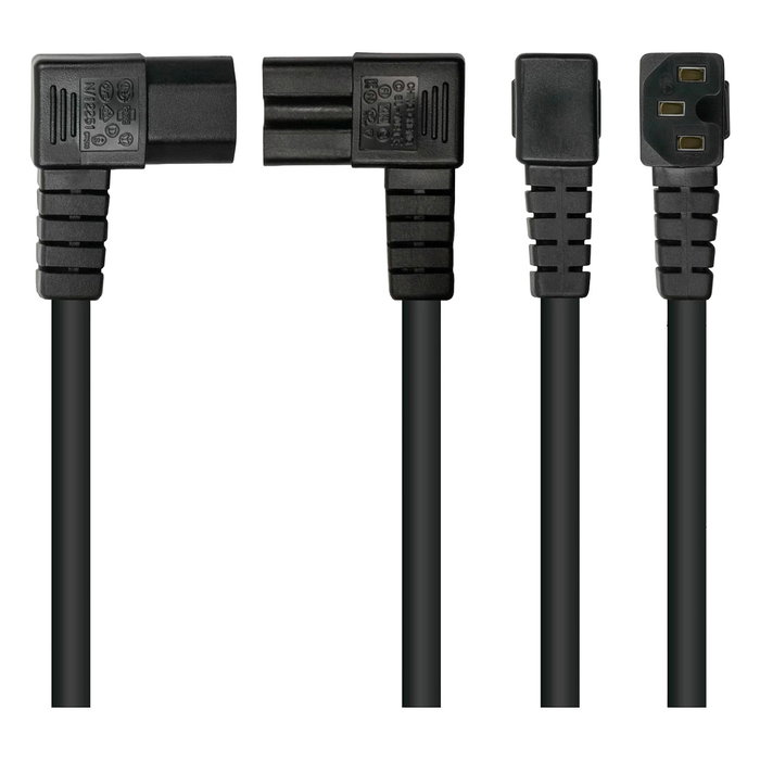 Kabelmeister Cable de alimentación C15 con toma de tierra, 90°, 5m, negro