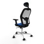 PIQUERAS Y CRESPO Silla de oficina Jorquera con mecanismo Sincro, Azul y Blanco