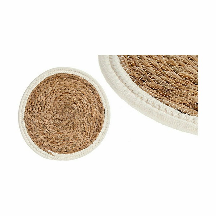 Salvamantel Gift Decor Blanco Natural Fibra natural 30 x 1 x 30 cm (48 Unidades)