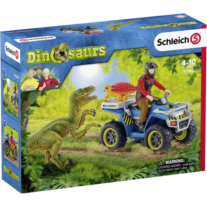 Schleich Dinosaurs 41466 Quad Escape from Velociraptor