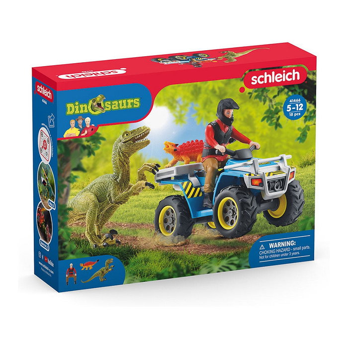 Schleich Dinosaurs 41466 Quad Escape from Velociraptor