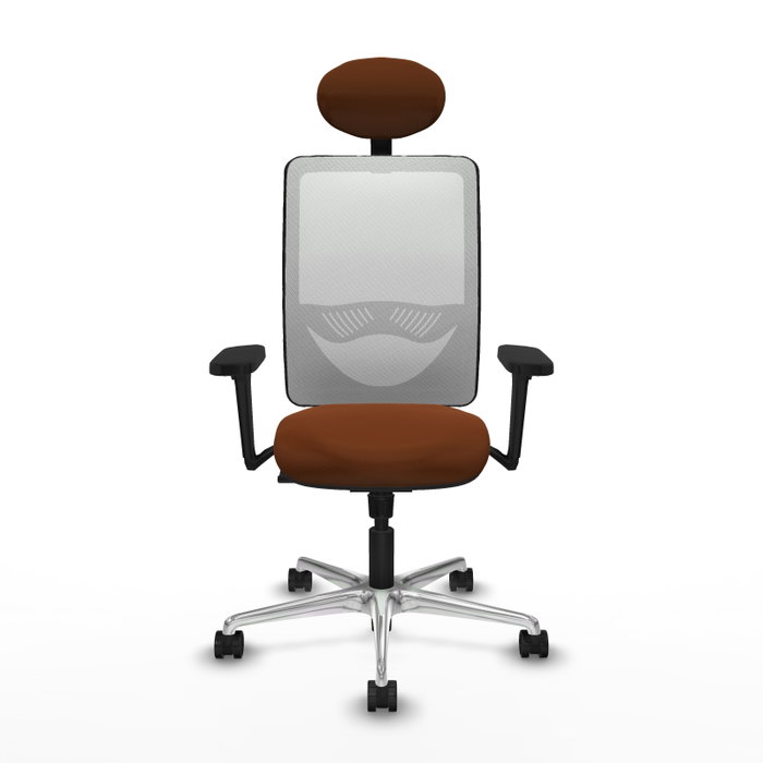PIQUERAS Y CRESPO Silla de oficina Zulema con mecanismo Sincro, Marrón y Blanco PIQUERAS Y CRESPO Silla de oficina Zulema con mecanismo Sincro, Marrón y Blanco