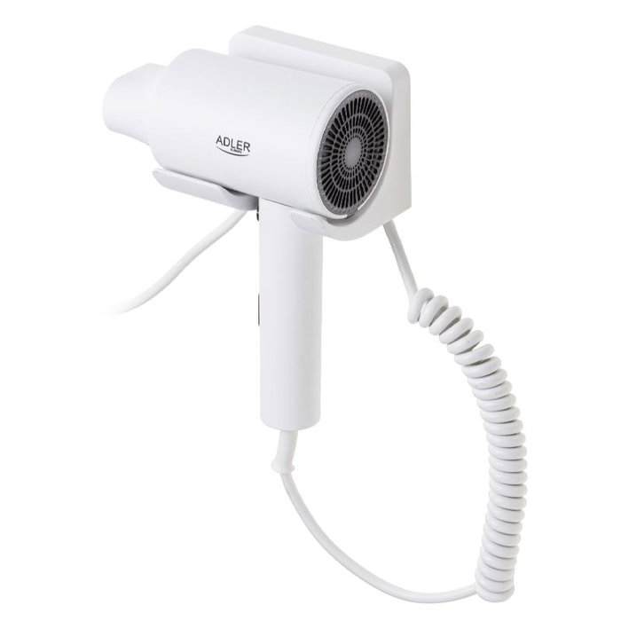 ADLER SECADOR DE PELO PROFESIONAL 2000W CON SOPORTE DE PARED Y 3 TEMPERATURAS