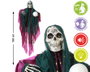 Atosa Figura de Halloween Bruja Esqueleto Colgante 180 cm con Bola de Adivinación Luz y Sonido