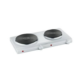 Severin DK1042 Doble Placa de Cocina Blanca - Plato Calefactor Eléctrico Doble Independiente