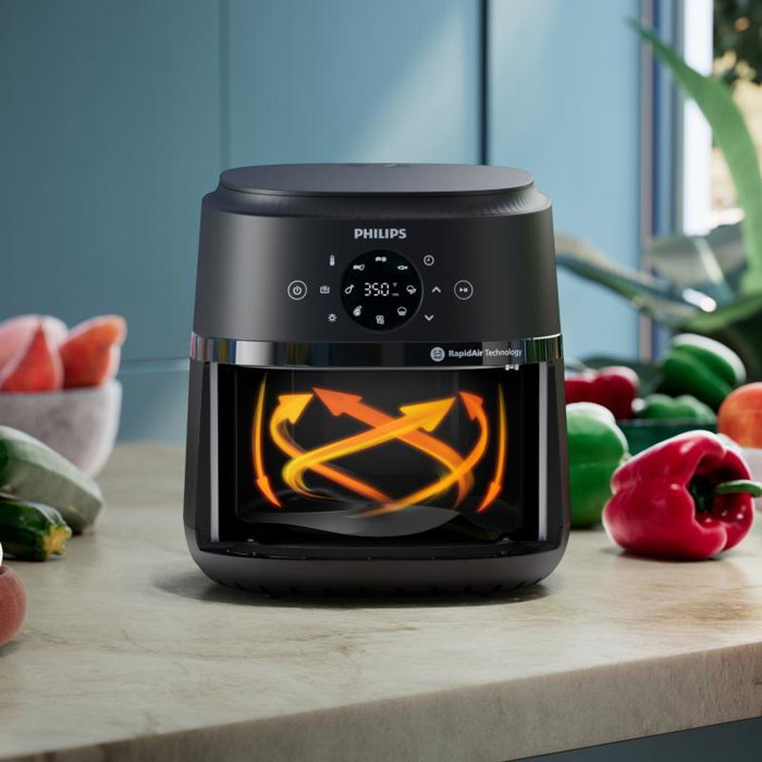 Philips Airfryer NA220/00 - Freidora de aire 4.2L, 1500W, color Negro (Black Schwarz)