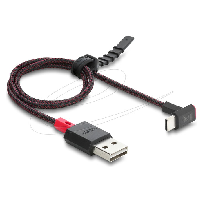 DeLOCK Cable USB 2.0 Tipo-A a Tipo-C Angular 0,5 m Negro/Rojo DeLOCK Cable USB 2.0 Tipo-A a Tipo-C Angular 0,5 m Negro/Rojo