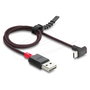DeLOCK Cable USB 2.0 Tipo-A a Tipo-C Angular 0,5 m Negro/Rojo