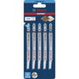 Bosch EXPERT T308B Hojas de sierra caladora para madera, 5 piezas