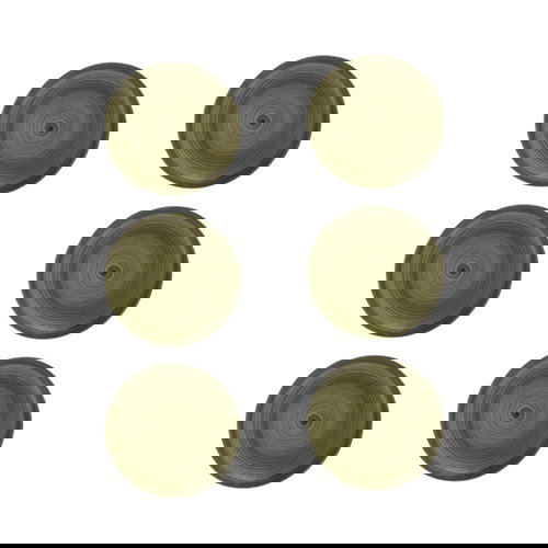 Summa Plato Llano 26 cm, Vajilla Vitroporcelana Spiral/Rustic, Color Verde (Set de 6)