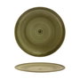 Summa Plato Llano 26 cm, Vajilla Vitroporcelana Spiral/Rustic, Color Verde (Set de 6)