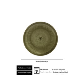 Summa Set de 6 Platos Llanos Spiral/Rustic Verde 26cm