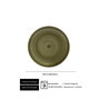 Summa Plato Llano 26 cm, Vajilla Vitroporcelana Spiral/Rustic, Color Verde (Set de 6)