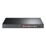 TP-Link Switch no administrado TL-SL1218MP 16 puertos PoE+ 2 Gigabit 2 SFP montable en rack 192W