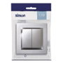 SIMON Doble conmutador aluminio serie 10 F1090397026