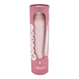 AUREA Botella lisa con interior cerámico y 2 tapones, 750ml, pink